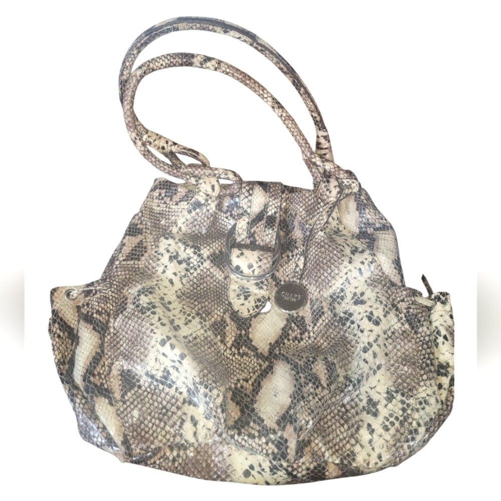 Chaps Est 1978 Vintage Elegant Snakeskin Patterned Ralph Lauren Women's Bag - Picture 9 of 13
